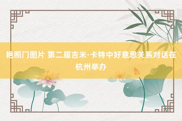 艳照门图片 第二届吉米·卡特中好意思关系对话在杭州举办